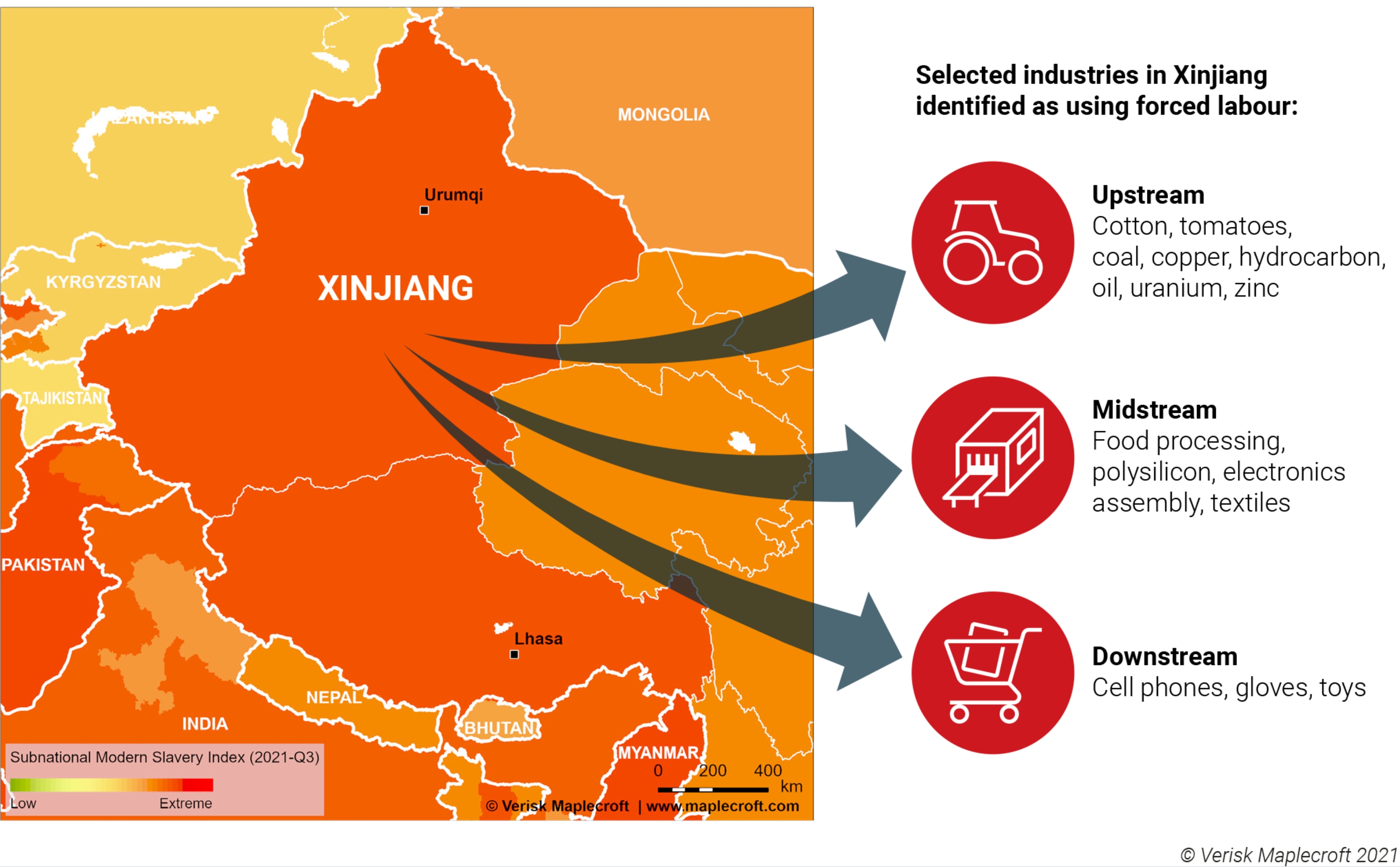Modern slavery in Xinjiang affecting multiple sectors