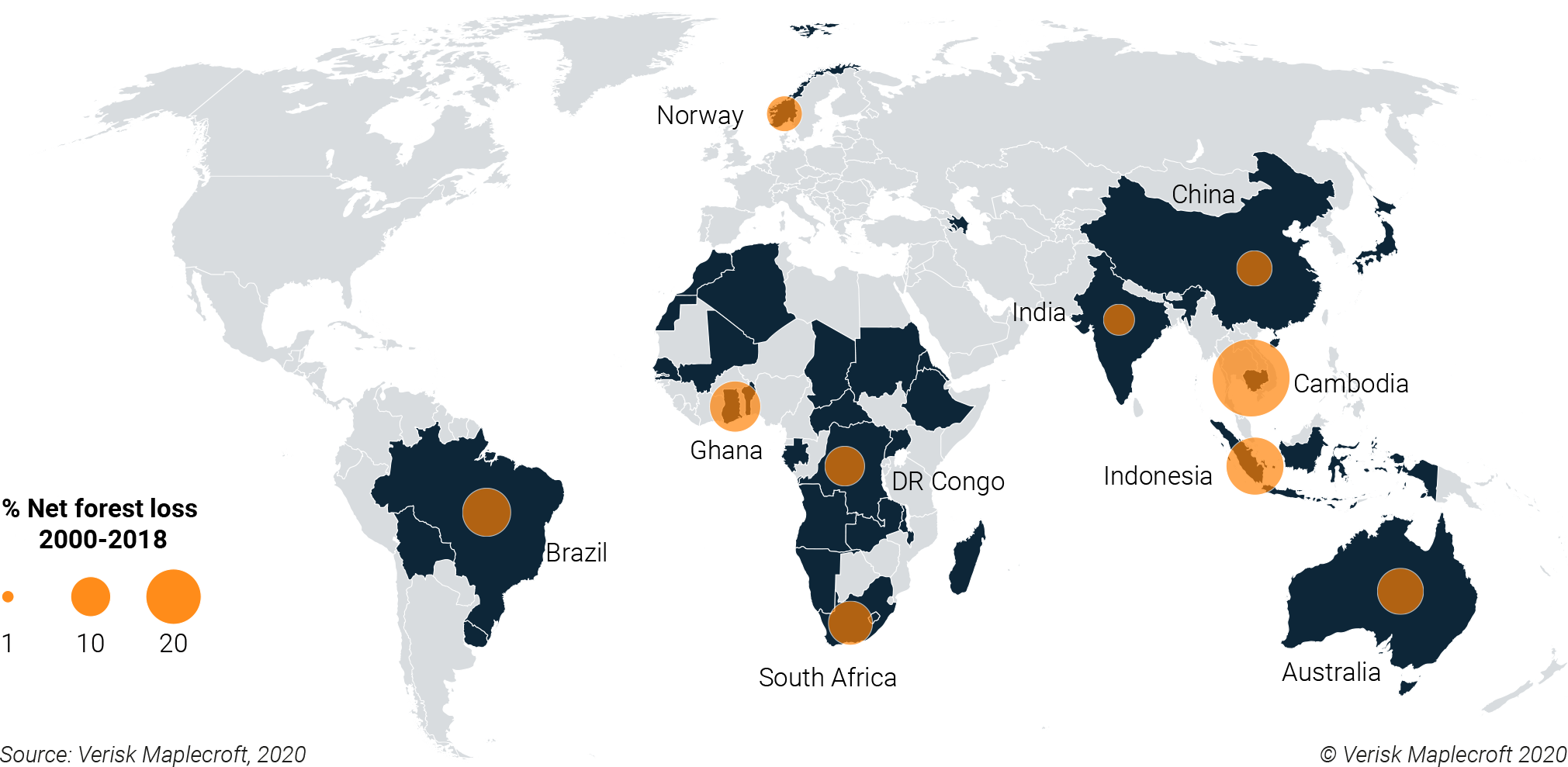 Nations with LULUCF targets under Paris Agreement