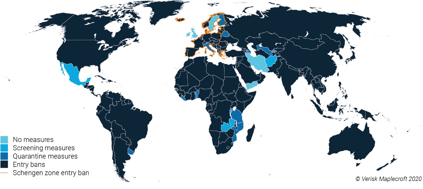 Entry restrictions or quarantine measures in relation to the novel coronavirus outbreak