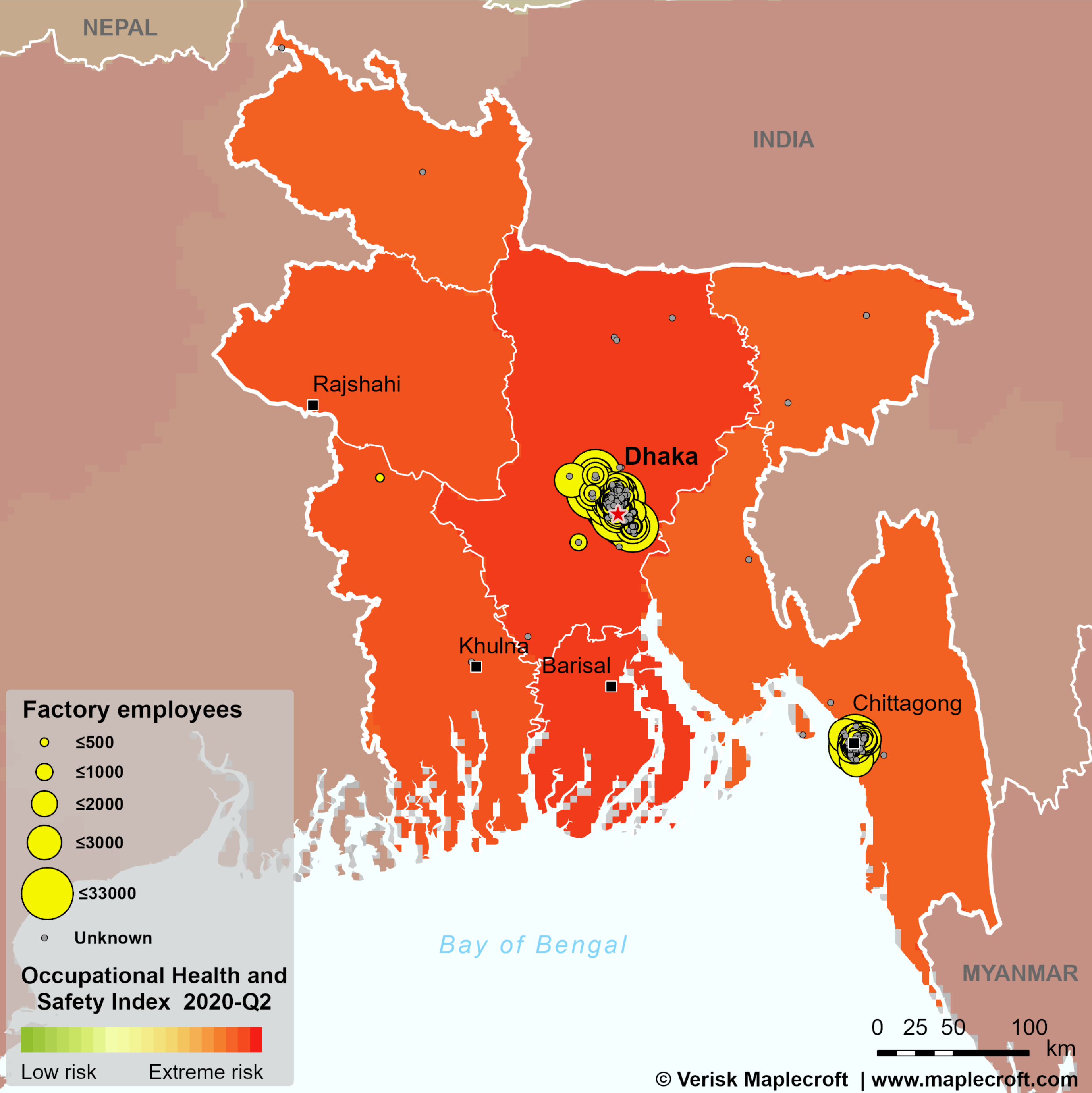 Bangladesh garment hub located in highest risk area for Occupational Health and Safety