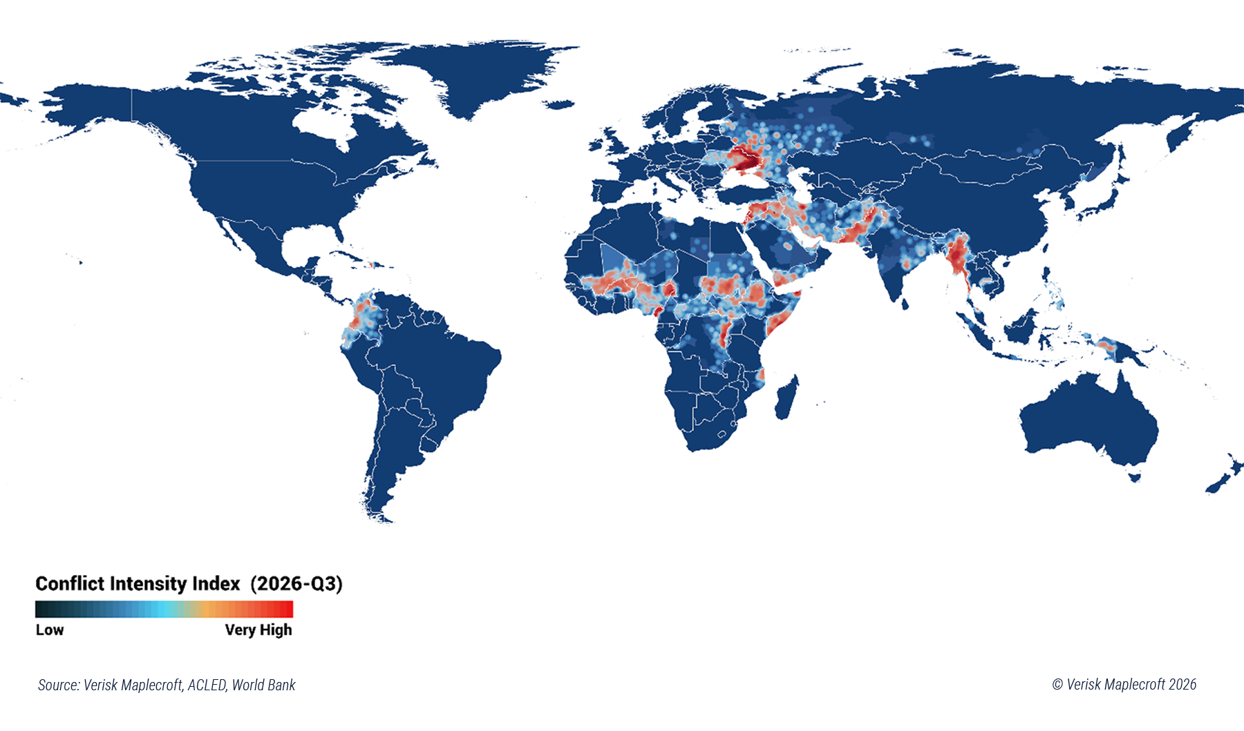 Figure 1: Global conflict areas have spilled over into maritime routes