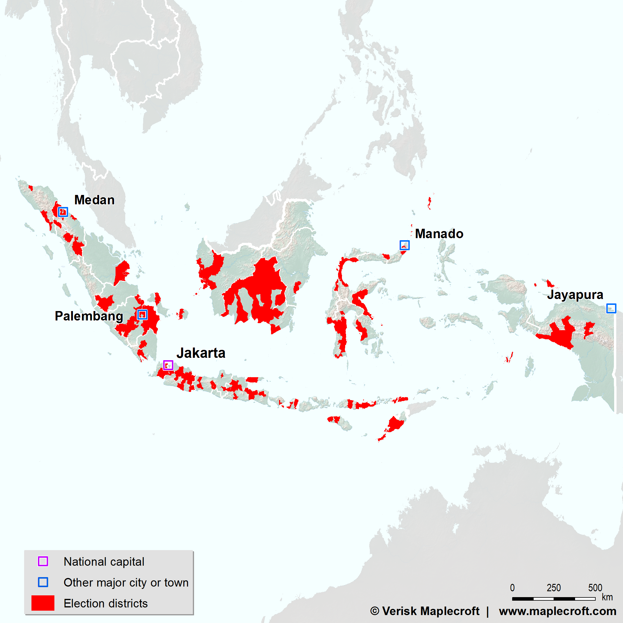 Indonesia 2018 Regional Elections - Districts that held elections on 27 June 2018