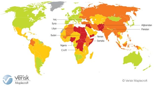 Political violence index 2015