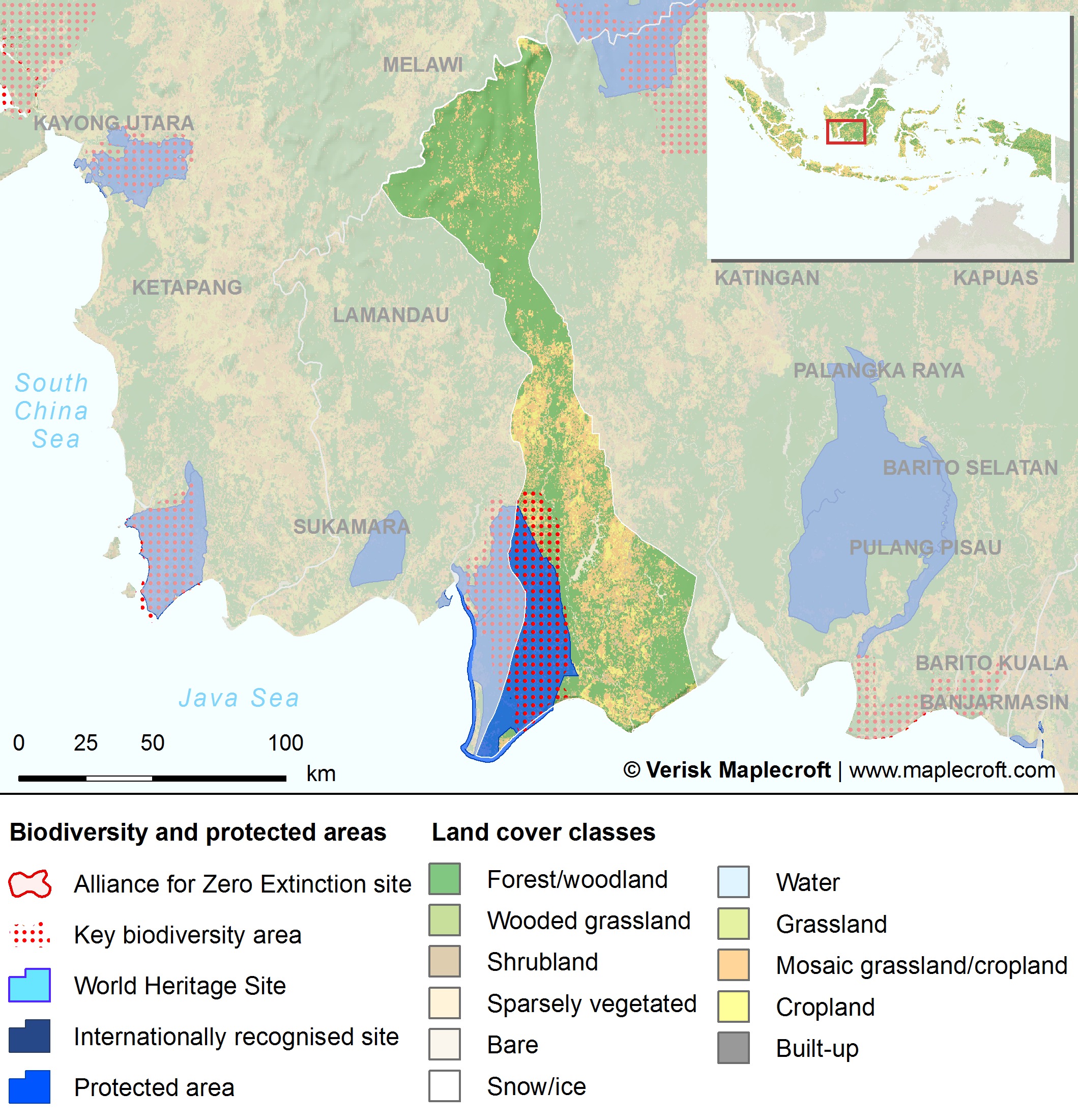 Seruyan Regency - Key boidiversity areas in Seruyan regency
