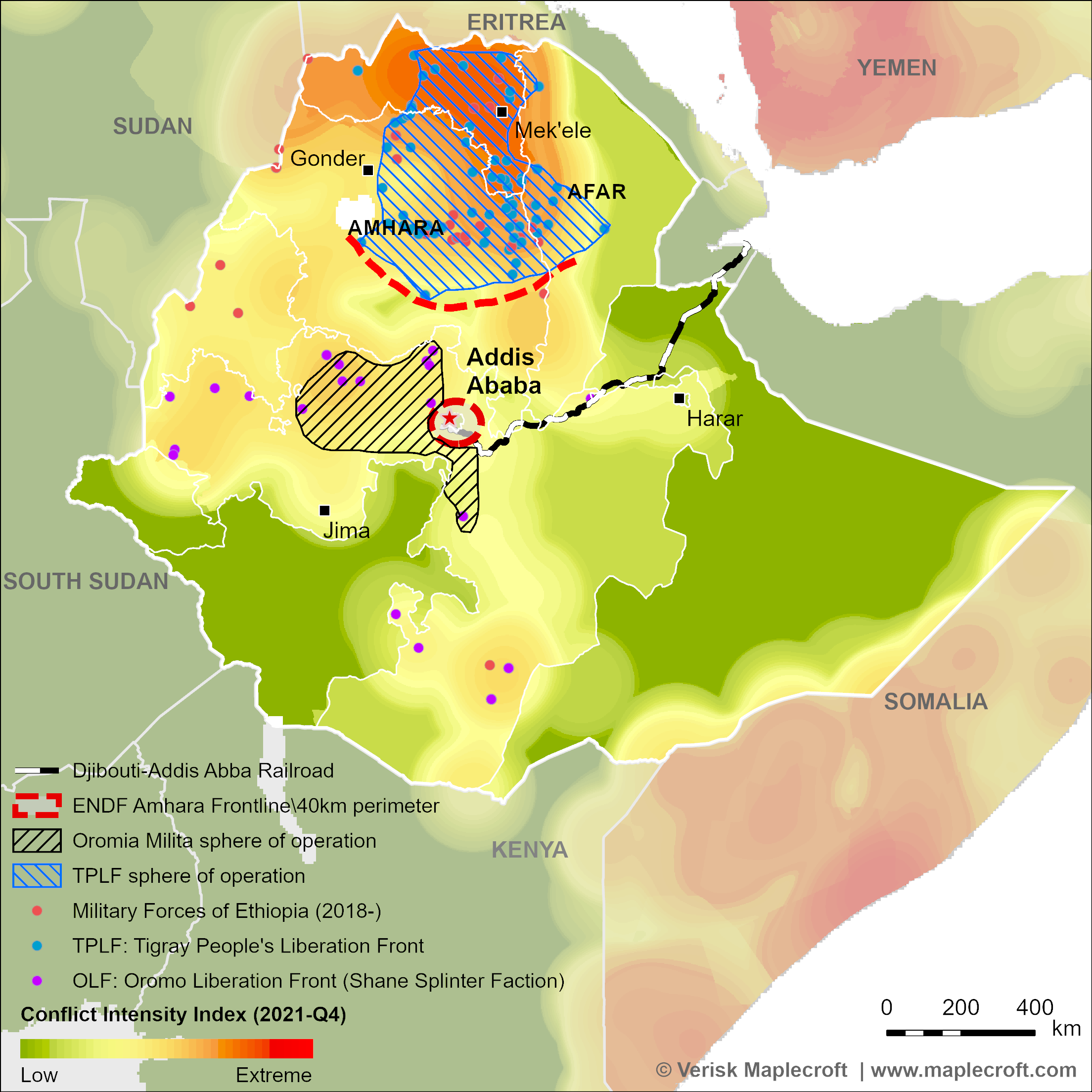 Ethiopia: Overview of the military situation in November 2021 - Rebel forces are threatening the capital on multiple fronts