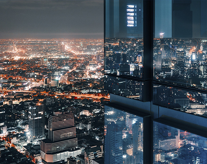 City at night landscape