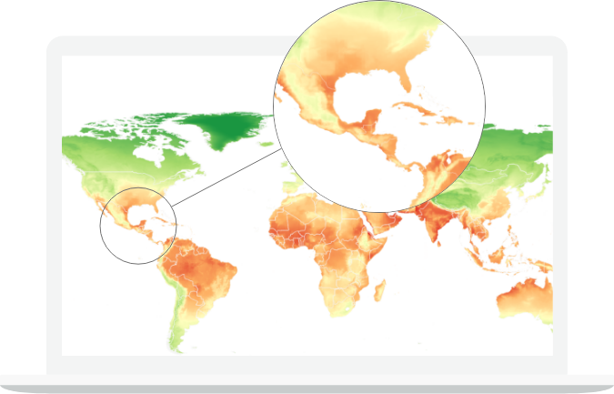 Laptop - Climate data map