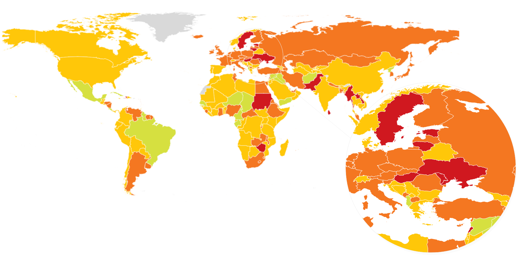 Global map of data