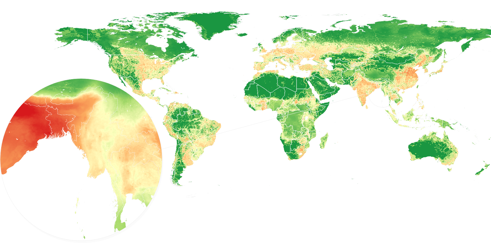 Global map of data