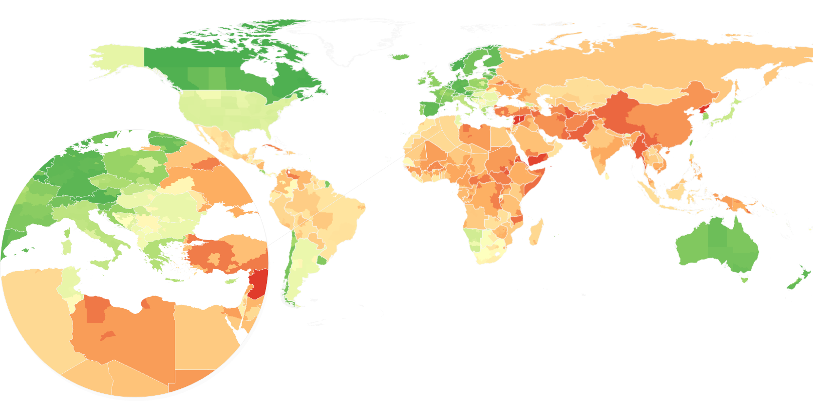 Global map of data