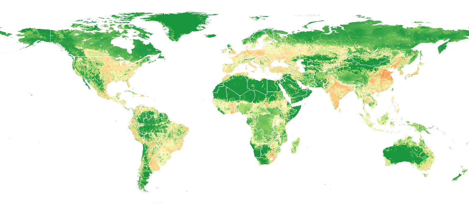Global map - Environment data
