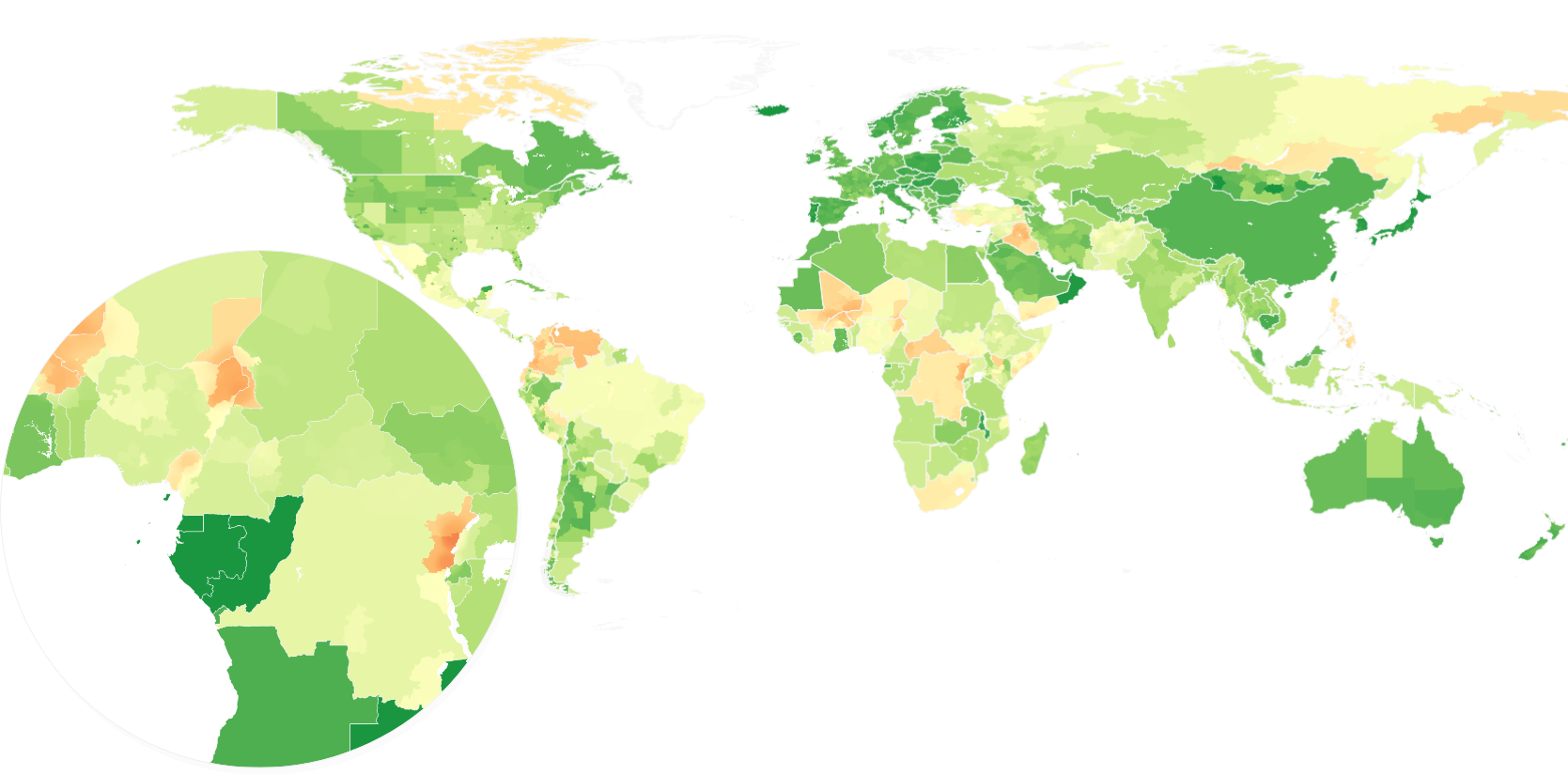 Global map of data