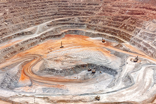 Human rights, climate and environment - 5 risks to watch main image - Aerial view of copper mine in Peru
