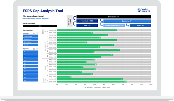 ESRS Gap Analysis Tool laptop